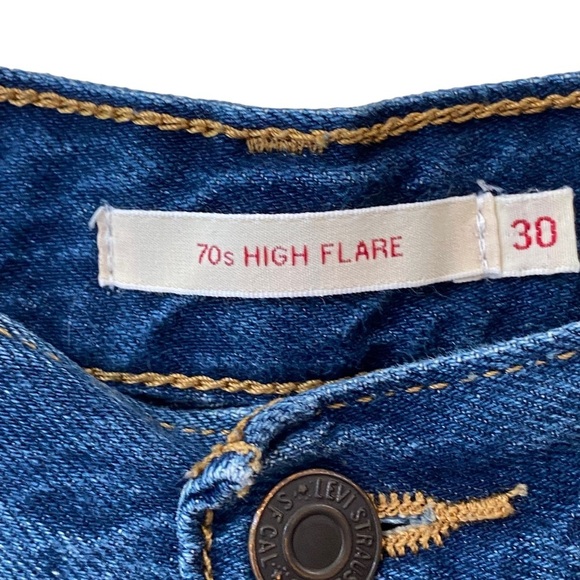 Levi’s Big‎ E Vintage Collection Reproduction 70’s High Flare Dark Wash Jeans - Picture 7 of 16